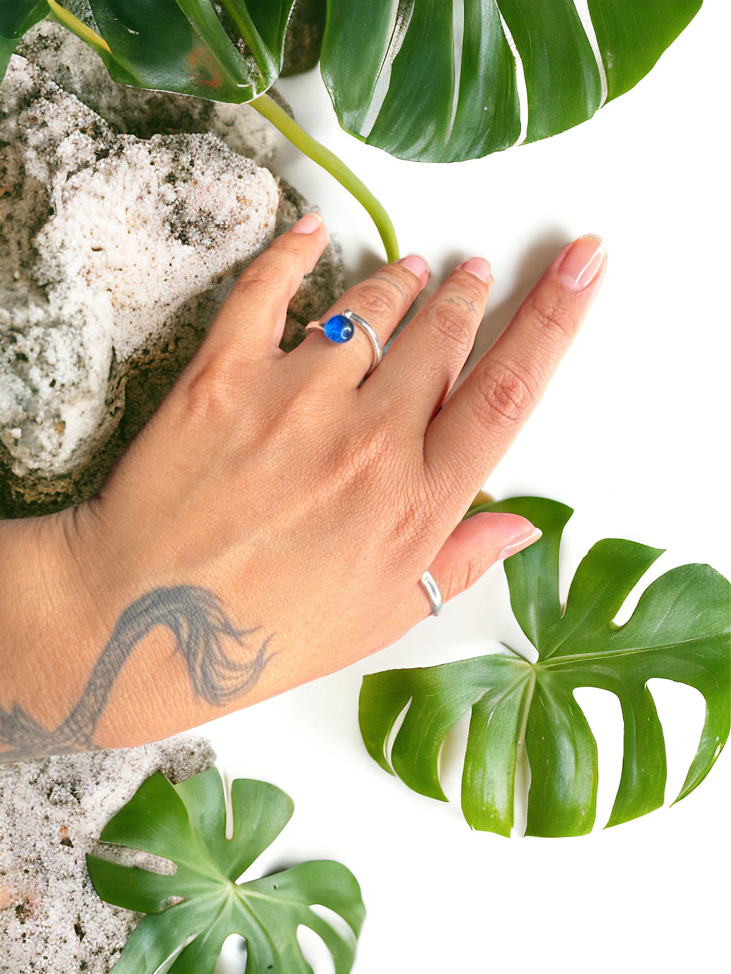 Anillo botella Solan de cabras, plata de ley 925